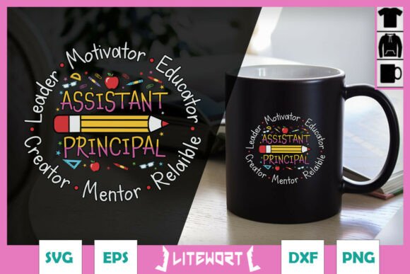 Assistant Principal School Staff SVG Graphics and Crafts
