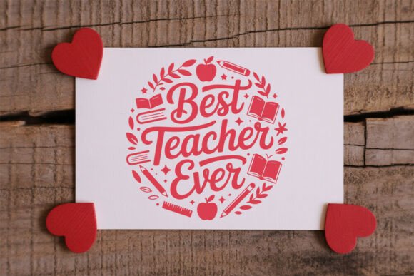 Best Teacher Ever SVG Valentine: Graphics and Crafts