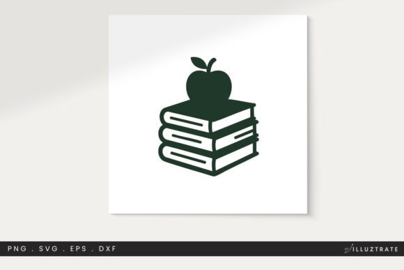 Books and Apple SVG, Teacher School