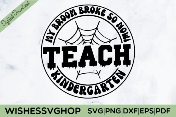 BROKE TEACHER Halloween SVG PNG - Graphics & Crafts