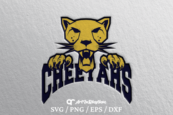 Cheetah Logo Sport School Mascot Svg Graphics
