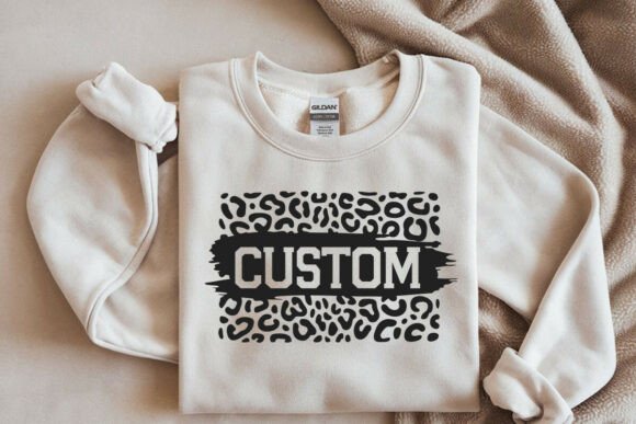 Custom Leopard Text SVG, Custom Sports Graphics