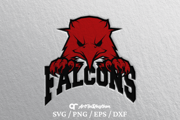 Falcons Logo Sport School Mascot Svg: Graphics for Crafts and Branding