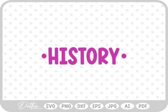 History School Subject SVG PNG DXF