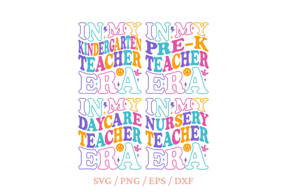 In My Pre K Teacher Era Svg, Daycare Svg