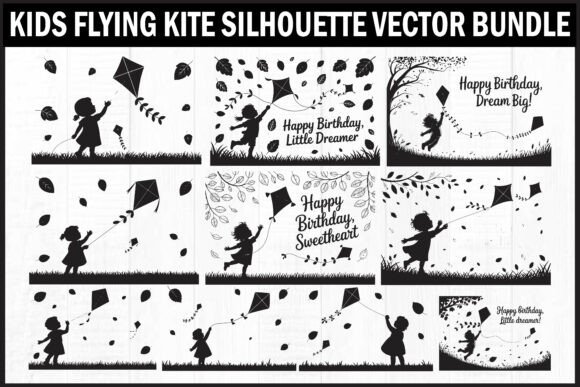 Kids Flying Kite Laser Cut Bundle