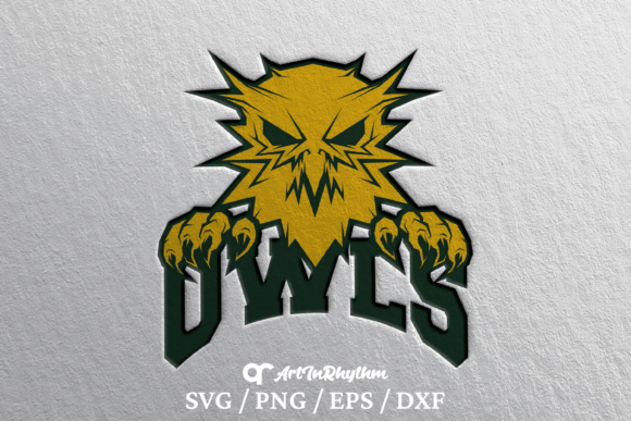 Owls Logo Sport School Mascot Svg Graphics
