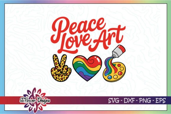 Peace Love Art Teacher s Day SVG: Graphics for Crafts