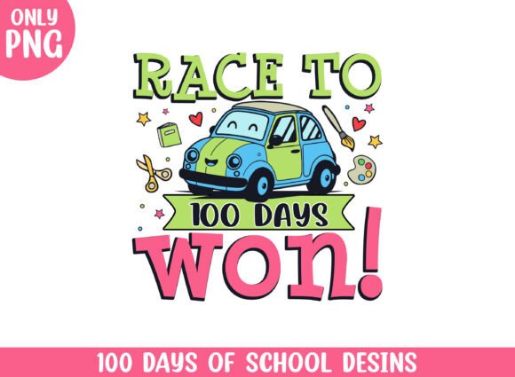 Race to 100 Days Won School Life SVG