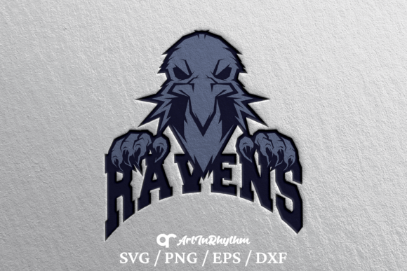 Ravens Logo Sport School Mascot Svg