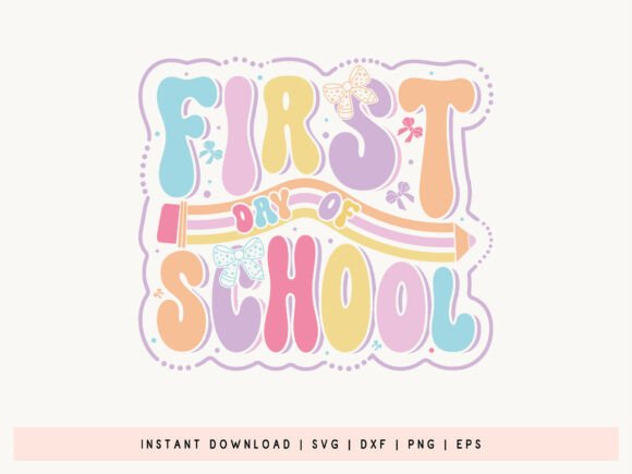 Retro First Day of School Coquette SVG