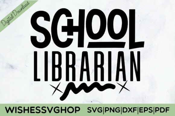 School Librarian SVG PNG: Graphics and Crafts
