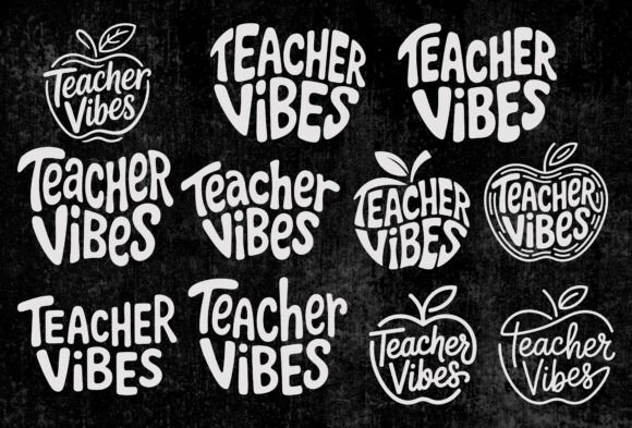 Teacher Vibes SVG Bundle Teaching SVG