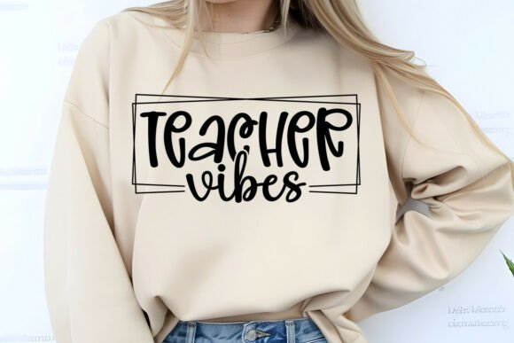 Teacher Vibes SVG PNG