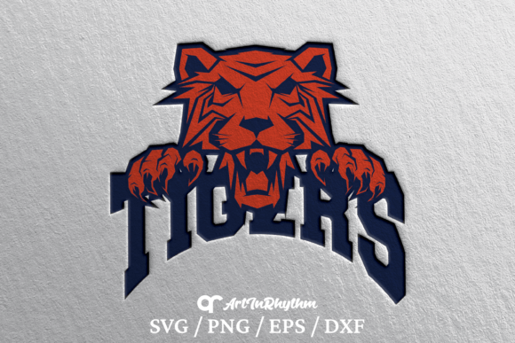 Tigers Logo Sport School Mascot Svg