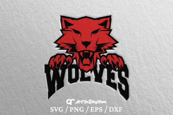 Wolves Logo Sport School Mascot Svg: Graphics for Creative Projects